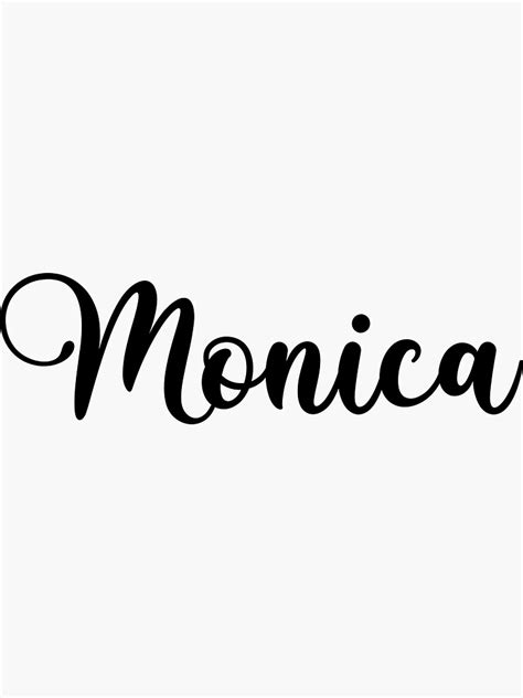 "Monica Name - Handwritten Calligraphy" Sticker for Sale by YelenaStore ...