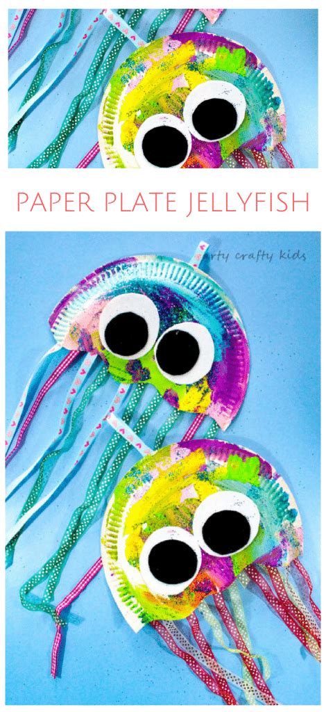 Paper Plate Jellyfish Craft - Arty Crafty Kids