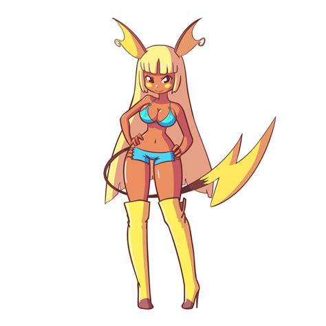 Raichu themed girl by drawsdrawsdrawings on DeviantArt