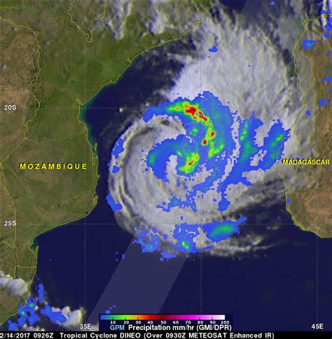 Intensifying Tropical Cyclone Dineo Seen By GPM | NASA Global ...