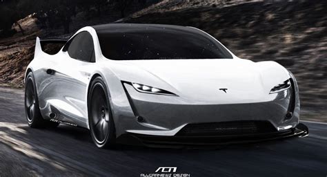 Tesla Roadster ‘SpaceX’ Imagined With Hardcore Aero Kit | Carscoops