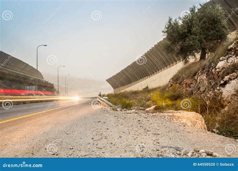 The Israeli West Bank Barrier South of Jerusalem Stock Photo - Image of ...