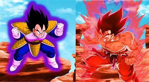 Goku (Kaioken X3) VS Vegeta (Saiyan Saga) by PrinceofDBZGames on DeviantArt