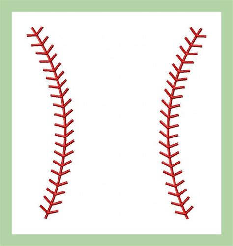 Baseball Stitches comes in 4 sizes 3x3 4x4 6x6 8x8 | Baseball stitch, Machine embroidery ...