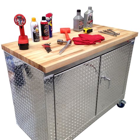 Garage & Shop Rolling Workbench Storage Cabinet - 4 Ft, (48"L x 39"H x ...