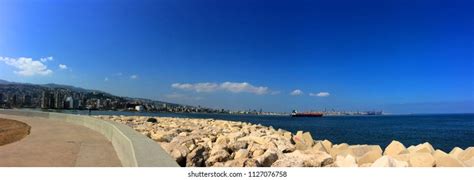 Panoramic View Beirut City Shipping Harbour Stock Photo 1127076758 ...