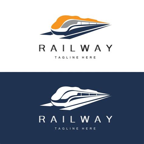 Train Logo Design. Fast Train Track Vector, Fast Transport Vehicle ...