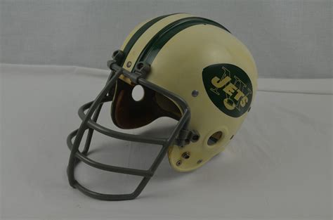 Lot Detail - Paul Rochester 1968 New York Jets Super Bowl Year Professional Model Helmet w/Heavy Use