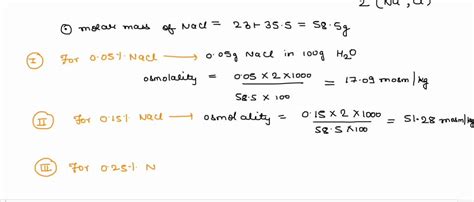 SOLVED: Calculate the osmolality for each of these six solutions ...