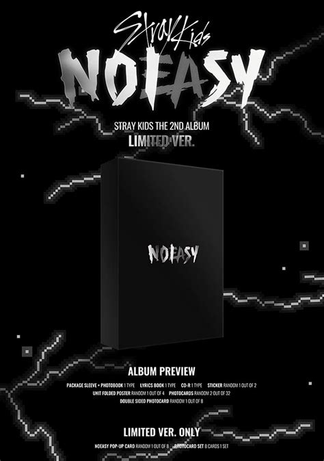 JYP Ent Stray Kids NOEASY (Limited Edition) 2nd Album CD+Pop-up Card ...