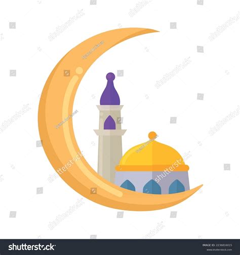 Ramadan Moon Isolated Vector Illustration Stock Vector (Royalty Free ...