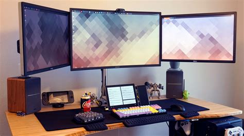 Michael's Work-From-Home Setup: Triple-Monitor Desk Excess ...