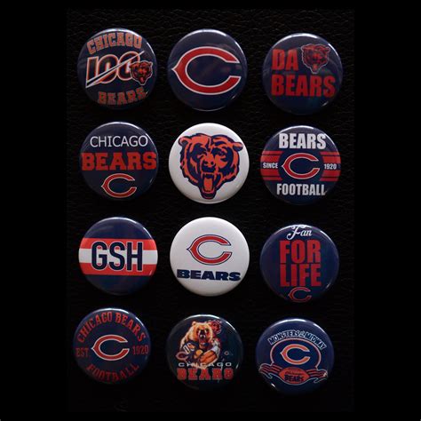 Chicago Bears Buttons / Set of 12 / 3 Size Options | Etsy