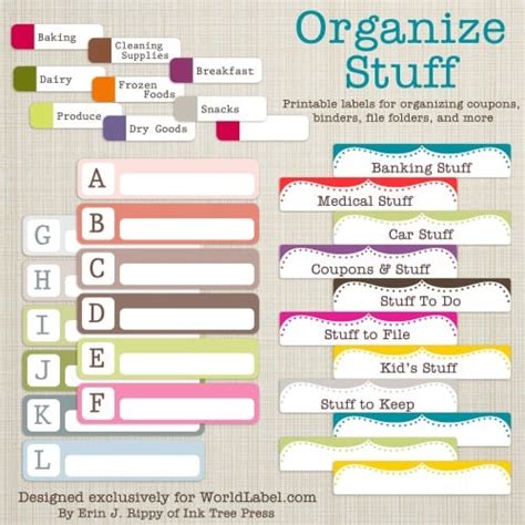 Buy blank file folder labels, file cabinet labels printable on laser and inkjet printers