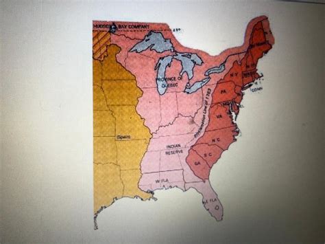 This map shows the Proclamation Line of 1763, which was created after ...