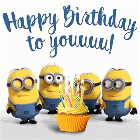 Happy Birthday To You Minions GIF - HappyBirthdayToYou Minions Singing - Discover & Sha… | Funny ...