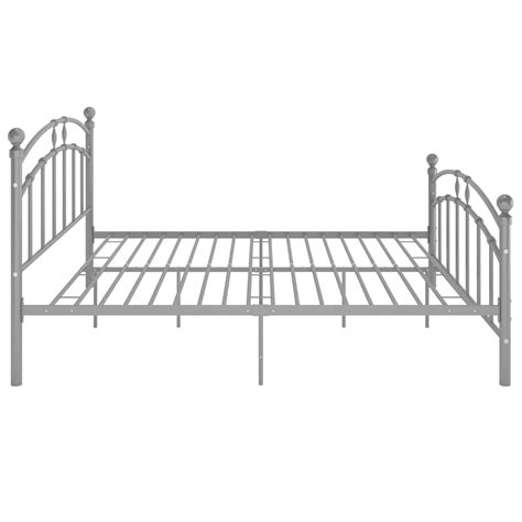 Bed Frame Grey Metal 140×200 cm – Home and Garden | All Your Home Interior Needs In One Place