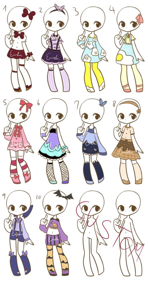 More fashion adopts :CLOSED: by Nuggiez | Character design, Drawing ...