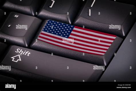 Flag on button keyboard, flag of the United States Stock Photo - Alamy