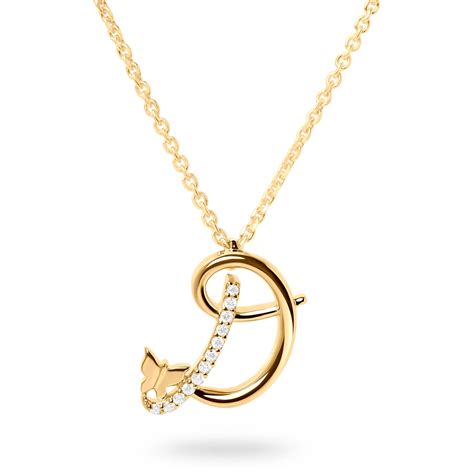 Diamond Letter D Necklace (Gold) – Ivy Jewelry