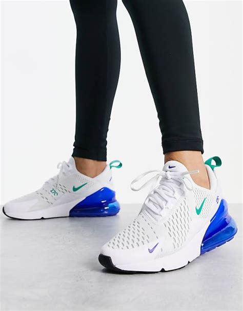 Nike Air Max 270 Sneakers in white and blue | ASOS