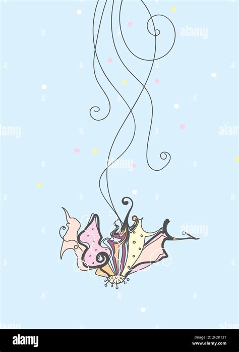 Abstract flower hanging upside down illustration Stock Vector Image & Art - Alamy