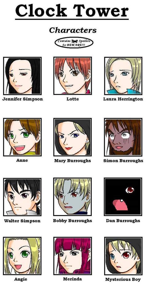 Clock Tower Characters + FM by TheOtakuGeek on DeviantArt