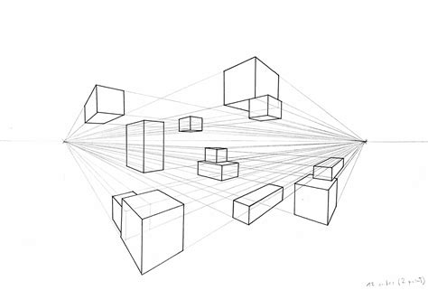 Cuboids in Space – ILA 3 : Perspective Drawing – Quentin's Hopefully Successful Attempt at Doing ...