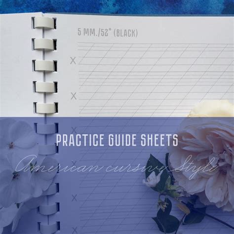 Printable Practice Guide Sheets of American Cursive Business | Etsy