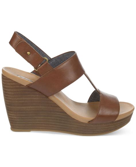 Lyst - Dr. Scholls Mica Platform Wedge Sandals in Brown