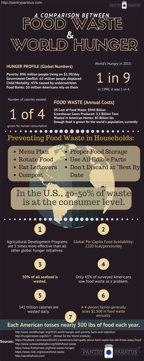 Food Waste & World Hunger (An Infograph) • Pantry Paratus