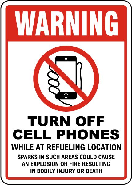 Warning Turn Off Cell Phones Sign - Get 10% Off Now