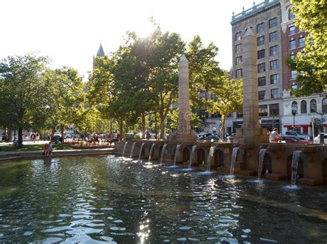 Copley Square Fountain, Copley Square, Boston, MA, USA Editorial Stock Image - Image of states ...