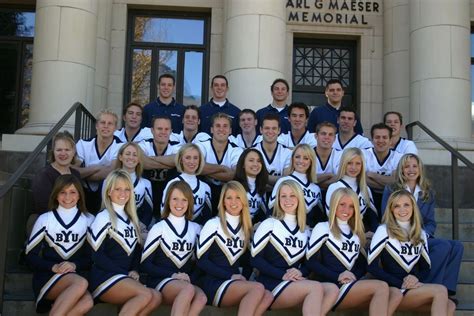 BYU cheerleaders, cheerleading CHEER #KyFun | Cheerleading cheers, College cheer, College ...