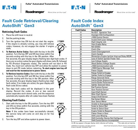 Eaton Transmission AutoShift Gen3 Service Manual