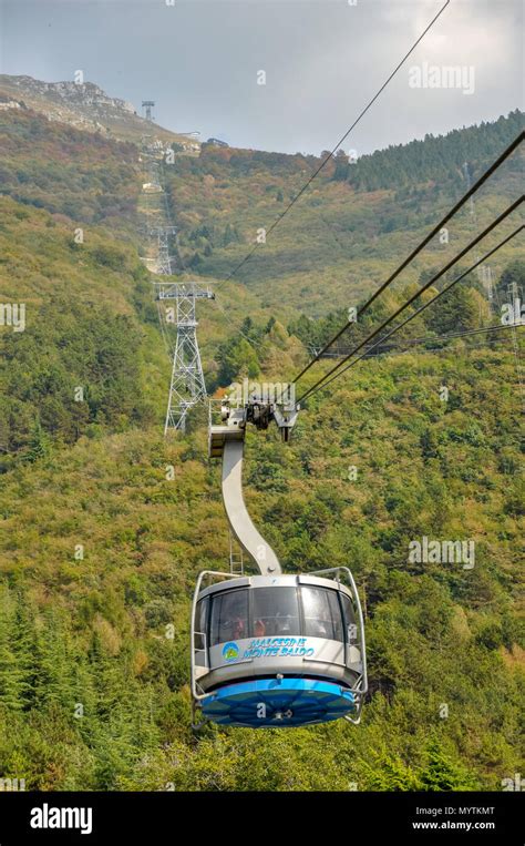 Malcesine-Monte Baldo Cable car, Italy Stock Photo - Alamy