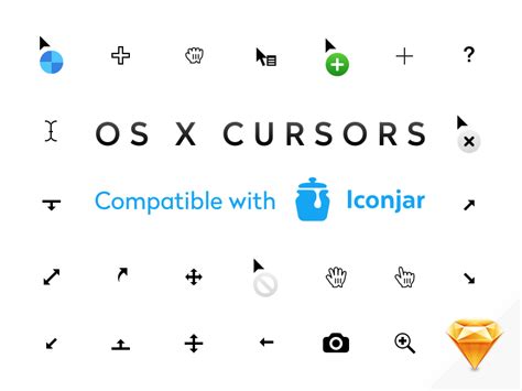 Iconjar & Sketch Vector Mac OS X Cursors by Luc Chaissac for Muxu Muxu on Dribbble