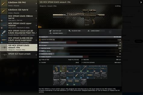 Unravel The New SIG MCX SPEAR 6.8x51 In Escape From Tarkov - The Nature ...