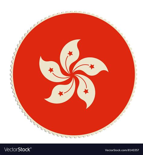 Hong kong flag Royalty Free Vector Image - VectorStock