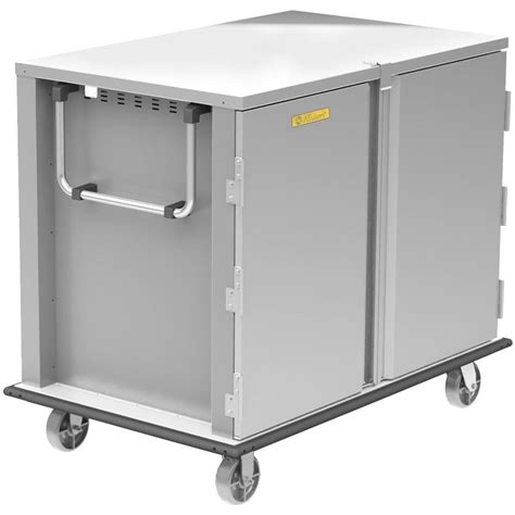 Alluserv TC22-24 Elite Stainless Steel 24 Tray 2 Door Meal Delivery Cart