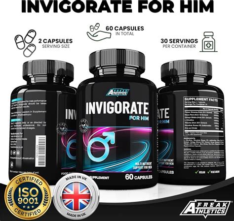 Invigorate for Him Natural Libido Booster Men - Erection Health Pills ...