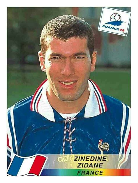 Zinedine Zidane of France. 1998 World Cup Finals card. | Carteles de fútbol, Fútbol, Cartas de ...