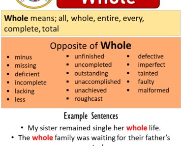 Opposite Of Whole Archives - English Grammar Here