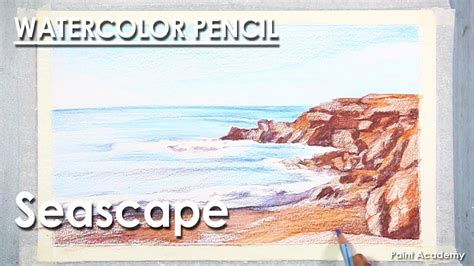 Seascape : Watercolor Pencil Drawing