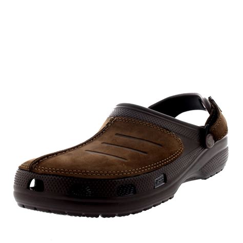 Mens Crocs Yukon Mesa Clog Comfort Leather Summer Holiday Sandal Shoes All Sizes | eBay