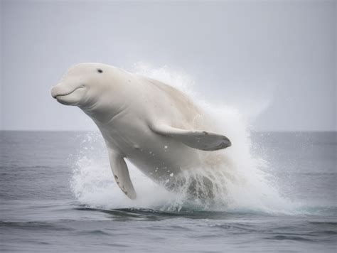 Premium AI Image | Beluga Whale in the arctic habitat