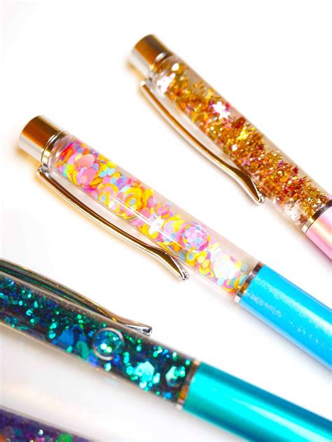 Pin on Pens with glitter