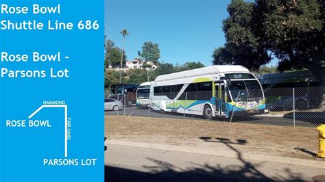 Rose Bowl Shuttle Line 686 Southbound - 2023 - YouTube