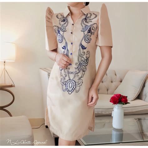 MODERN FILIPINIANA MESTIZA BARONG DRESS FOR WOMEN | Shopee Philippines