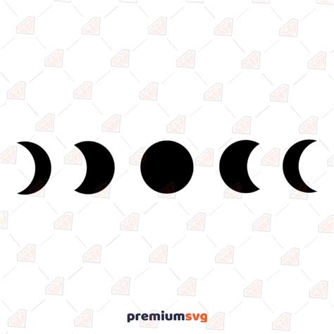 Moon Phases SVG Cut File, Clipart Instant Download | PremiumSVG